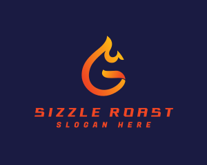 Roast - Roast Flame Fire logo design