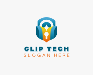 Cybersecurity Programming Tech logo design