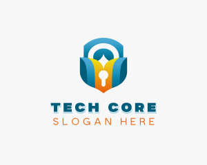 Cybersecurity Programming Tech logo design