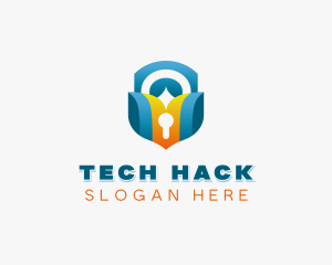 Cybersecurity Programming Tech logo design