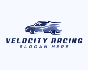 Swoosh Car Racing logo design