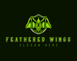 Pterodactyl Dinosaur Wings logo design