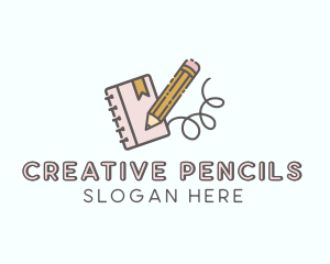 Pencil Journal Notepad logo design