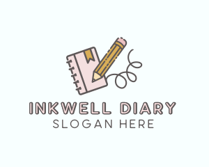 Diary - Pencil Journal Notepad logo design