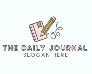Journal - Pencil Journal Notepad logo design