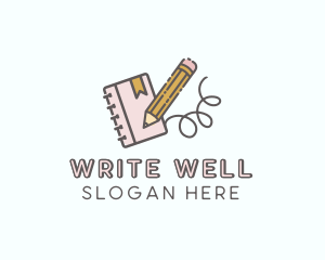 Pencil Journal Notepad logo design