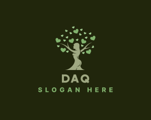 Vegan - Therapeutic Woman Tree logo design