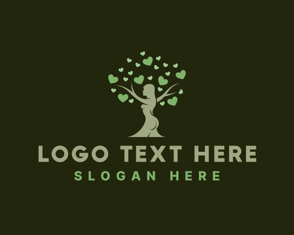 Eco Park - Therapeutic Woman Tree logo design