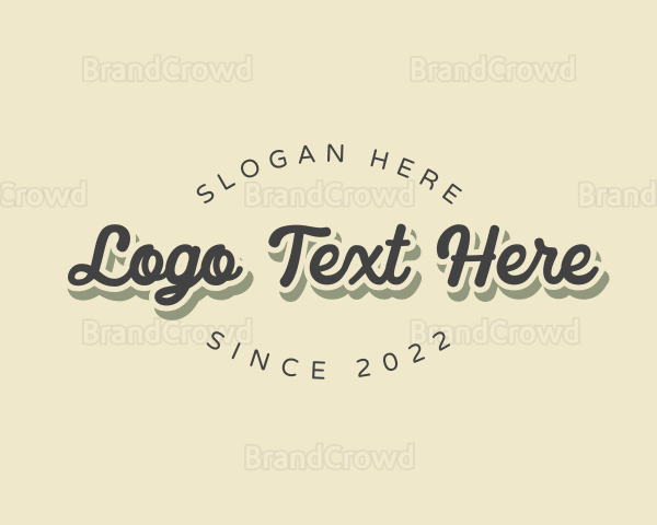 Retro Hipster Brand Logo