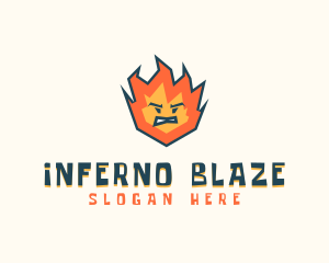 Fireball - Mad Fire Avatar logo design