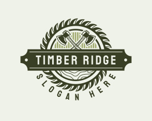 Logging - Wooden Lumberjack Logging logo design