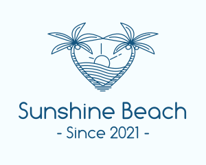 Summer - Tropical Summer Beach Love logo design