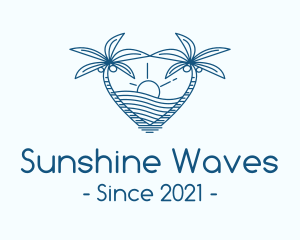 Summer - Tropical Summer Beach Love logo design