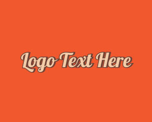 Calligraphic - Vintage Pop Wordmark logo design