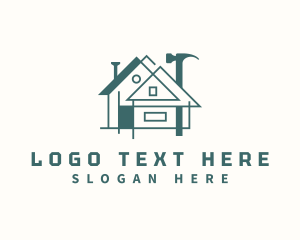 Roofing - Construction Hammer Builder logo design