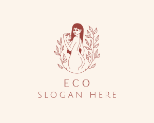 Lady - Naked Woman Spa logo design