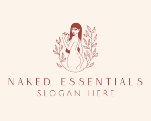 Naked Woman Spa  logo design