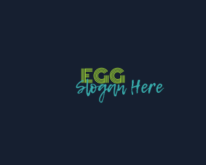 Company - Retro Neon Green Business logo design