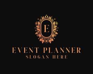 Floral Wreath Wedding Planner  Logo