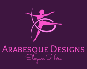 Arabesque - Ballet Dancer Performer logo design