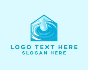 Plumber - Water House Ripple logo design