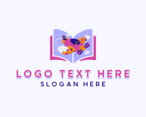 Storytelling - Toy Plane Kindergarten logo design