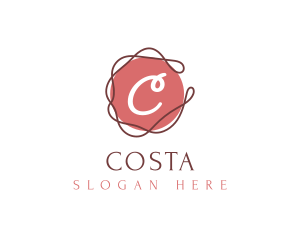 Elegant Swirl Thread logo design