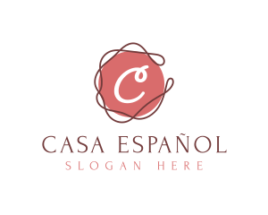 Elegant Swirl Thread logo design