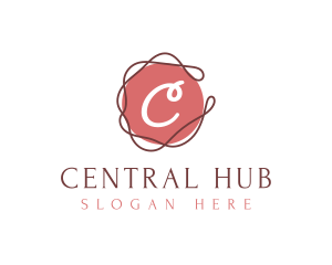 Elegant Swirl Thread logo design