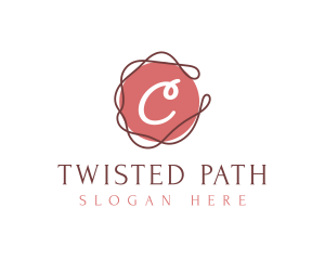 Crooked - Elegant Swirl Thread logo design