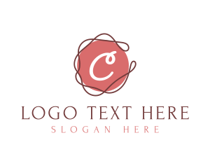 Alphabet - Elegant Swirl Thread logo design