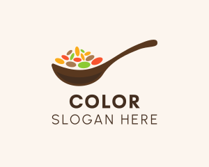Multicolor Spices Spoon Logo