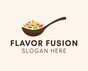 Taste - Multicolor Spices Spoon logo design