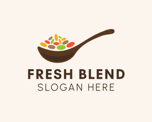 Ingredients - Multicolor Spices Spoon logo design