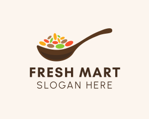 Supermarket - Multicolor Spices Spoon logo design
