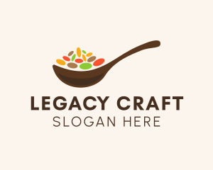 Heritage - Multicolor Spices Spoon logo design