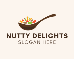 Nuts - Multicolor Spices Spoon logo design