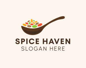 Spices - Multicolor Spices Spoon logo design