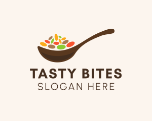 Flavor - Multicolor Spices Spoon logo design