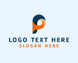 Financial - Tech Software Letter P logo design