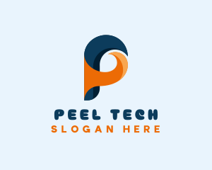 Tech Software Letter P logo design