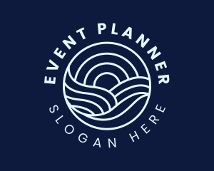 Water Surfing Wave Logo