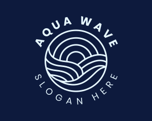 Water - Water Surfing Wave logo design