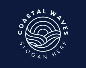 Coast - Water Surfing Wave logo design