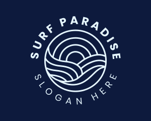 Surf - Water Surfing Wave logo design