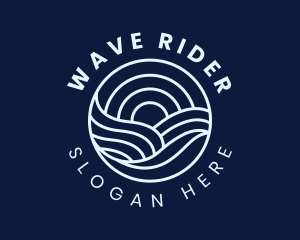 Surf - Water Surfing Wave logo design