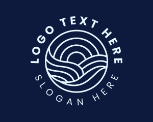 Coast - Water Surfing Wave logo design