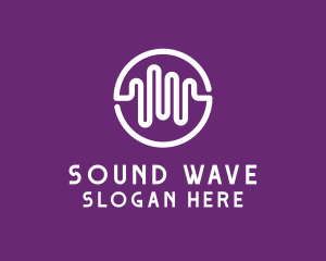 DJ Sound Wave Circle logo design