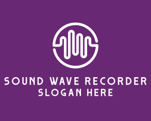 DJ Sound Wave Circle logo design