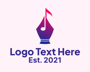 Tune - Music Note Pen logo design